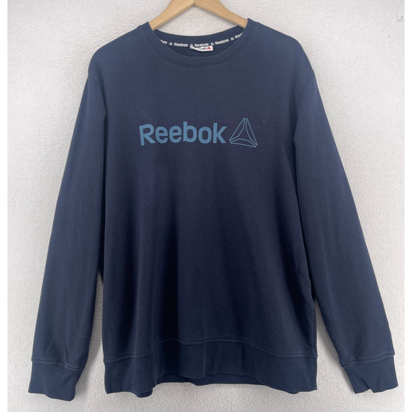 Reebok Other - REEBOK Sweatshirt Mens XL Delta Free Weight Crewneck Jumper Pullover Blue